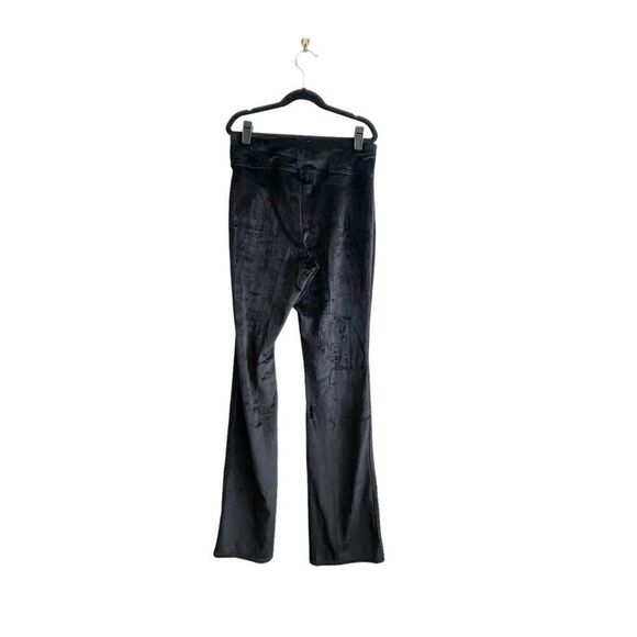 Hue Black Velvet Lounge Pants Elastic Waist Stretchy Velour Women's M - Picture 3 of 9